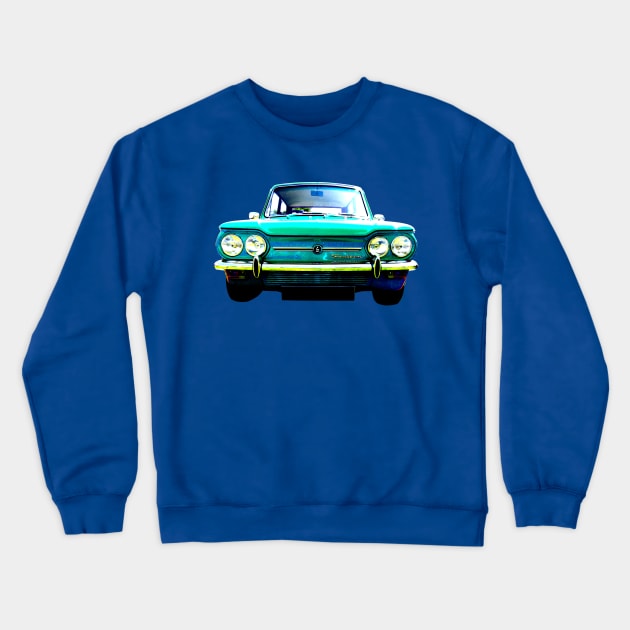 Sunbeam Stiletto 1970s British classic car high contrast Crewneck Sweatshirt by soitwouldseem